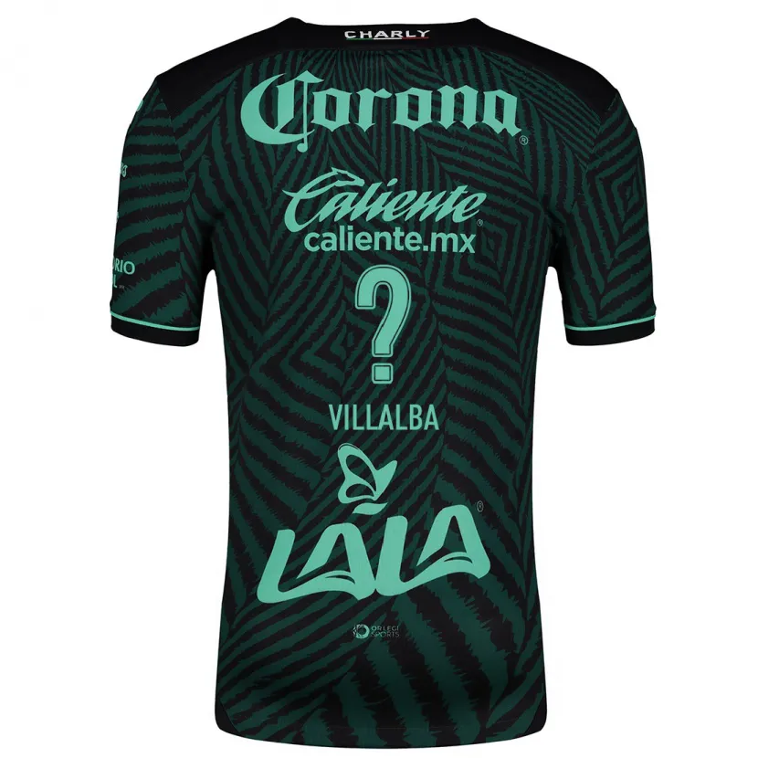 Danxen Niño Camiseta Fran Villalba #0 Verde Negro 2ª Equipación 2024/25 La Camisa