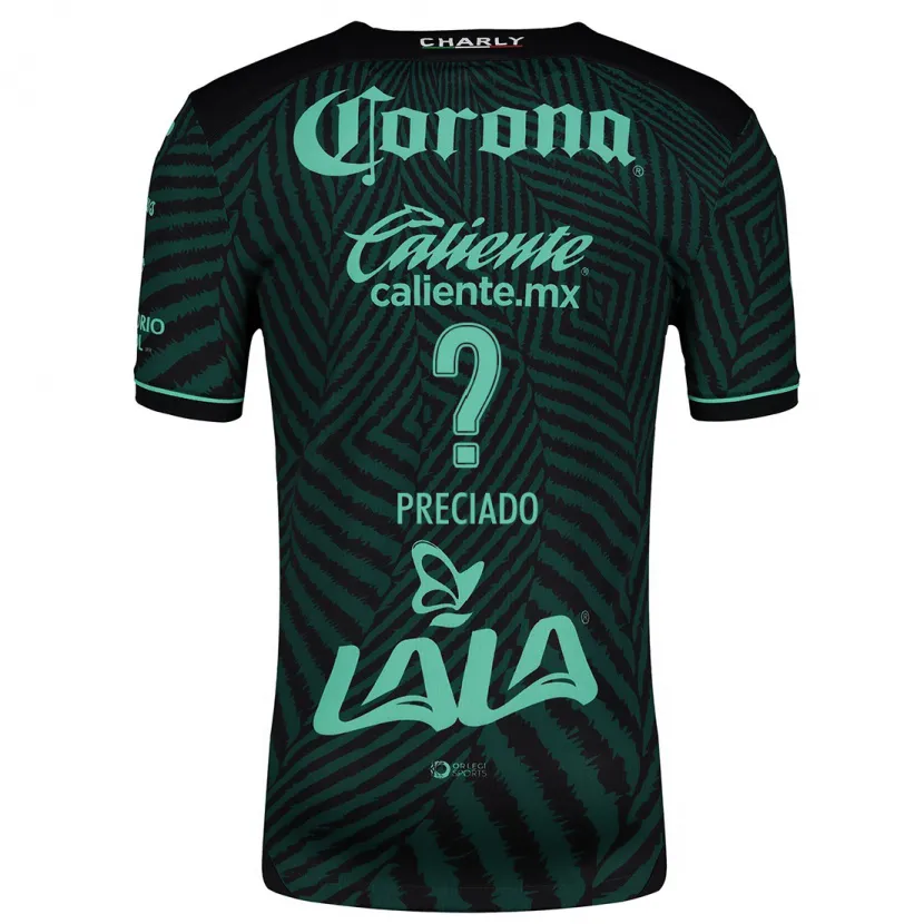 Danxen Niño Camiseta Hárold Preciado #0 Verde Negro 2ª Equipación 2024/25 La Camisa