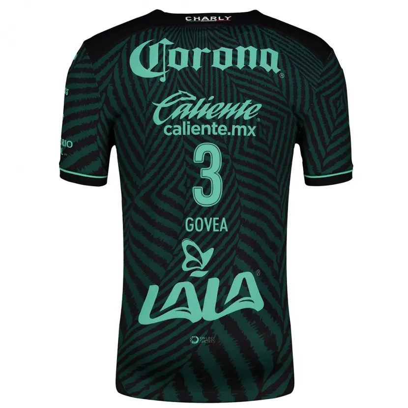 Danxen Niño Camiseta Ismael Govea #3 Verde Negro 2ª Equipación 2024/25 La Camisa