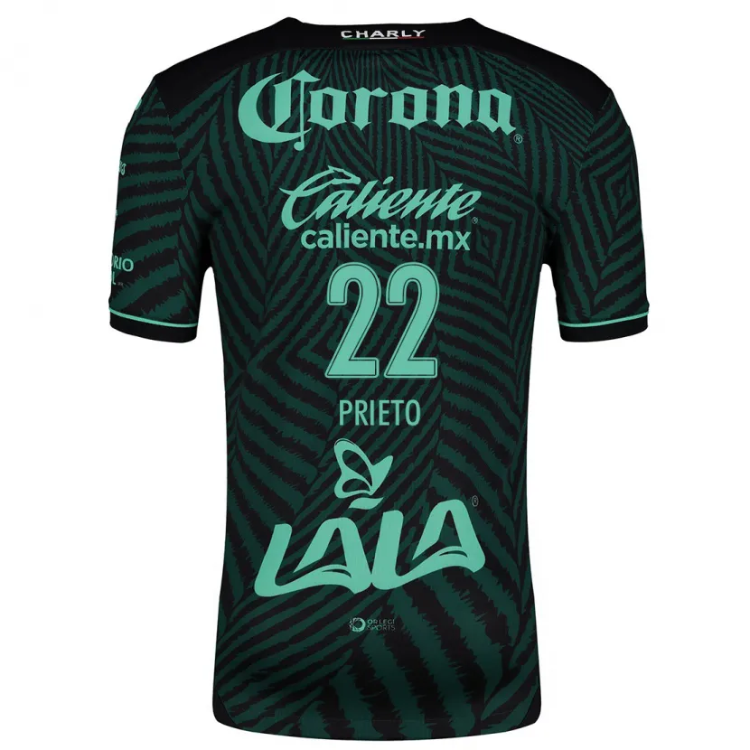 Danxen Niño Camiseta Ronaldo Prieto #22 Verde Negro 2ª Equipación 2024/25 La Camisa