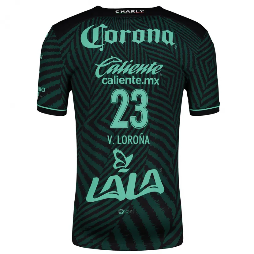 Danxen Niño Camiseta Vladímir Loroña #23 Verde Negro 2ª Equipación 2024/25 La Camisa