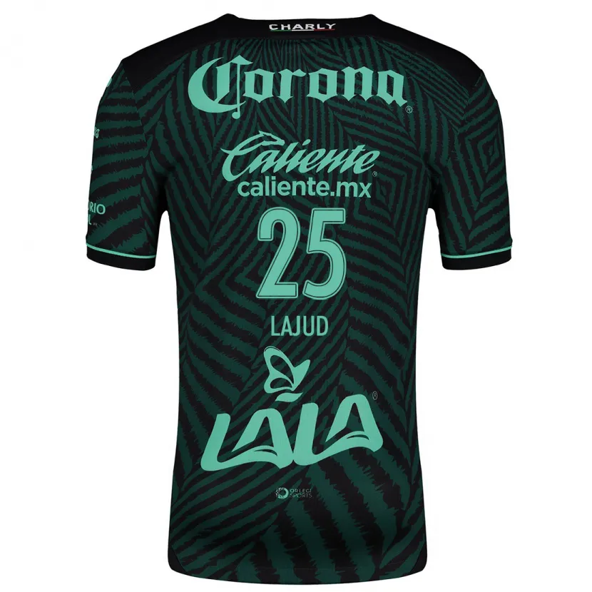 Danxen Niño Camiseta Gibrán Lajud #25 Verde Negro 2ª Equipación 2024/25 La Camisa