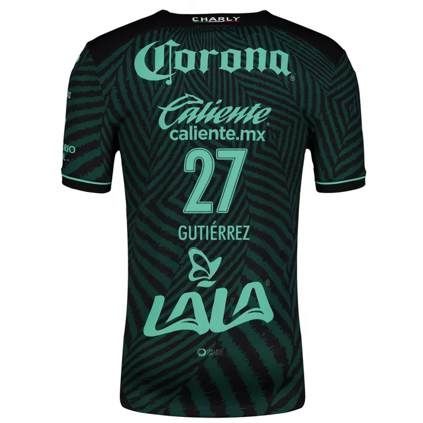 Danxen Niño Camiseta Luis Gutiérrez #27 Verde Negro 2ª Equipación 2024/25 La Camisa