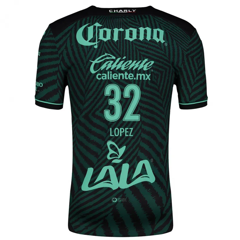 Danxen Niño Camiseta Raúl López #32 Verde Negro 2ª Equipación 2024/25 La Camisa