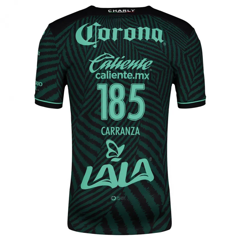 Danxen Niño Camiseta Héctor Carranza #185 Verde Negro 2ª Equipación 2024/25 La Camisa