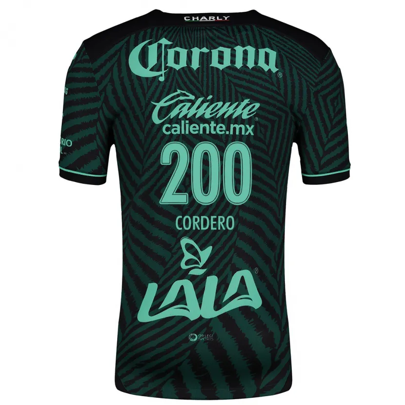 Danxen Niño Camiseta Mario Cordero #200 Verde Negro 2ª Equipación 2024/25 La Camisa