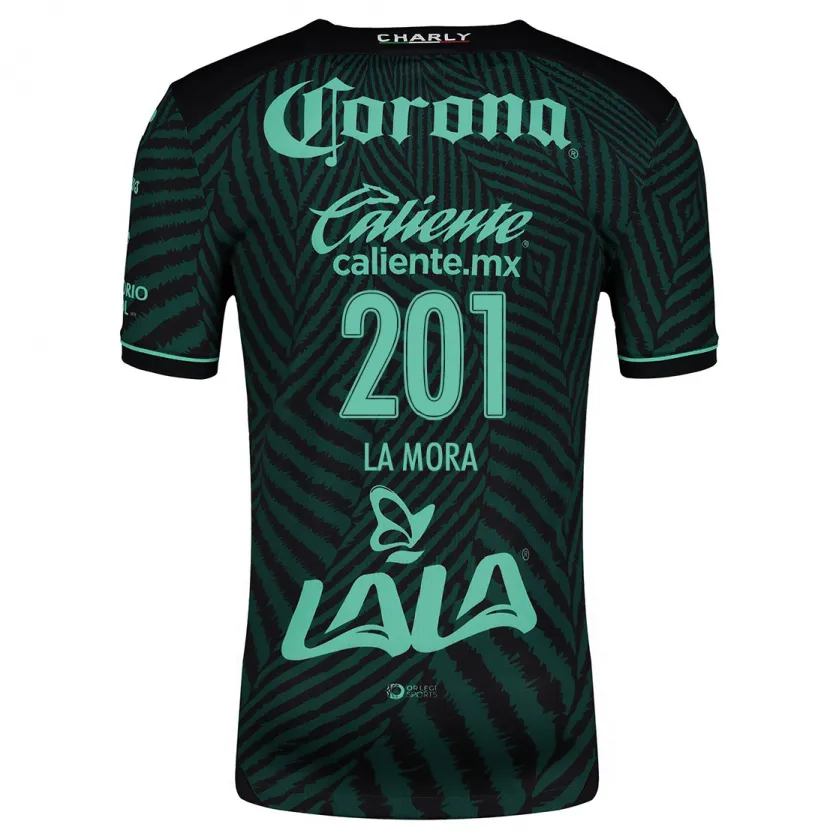 Danxen Niño Camiseta Luis De La Mora #201 Verde Negro 2ª Equipación 2024/25 La Camisa