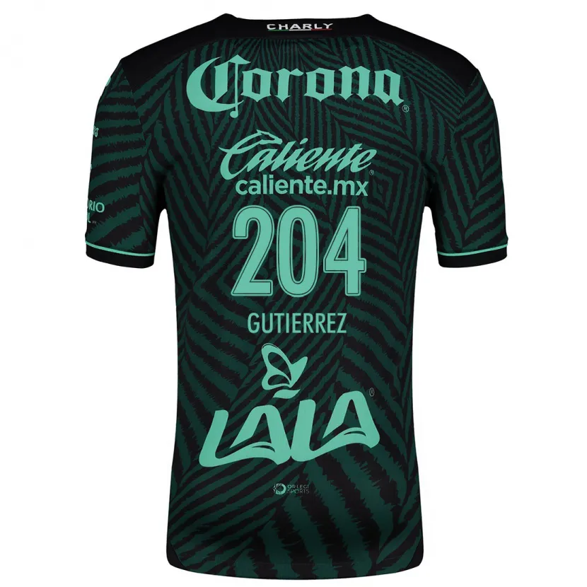 Danxen Niño Camiseta Gabriel Gutiérrez #204 Verde Negro 2ª Equipación 2024/25 La Camisa