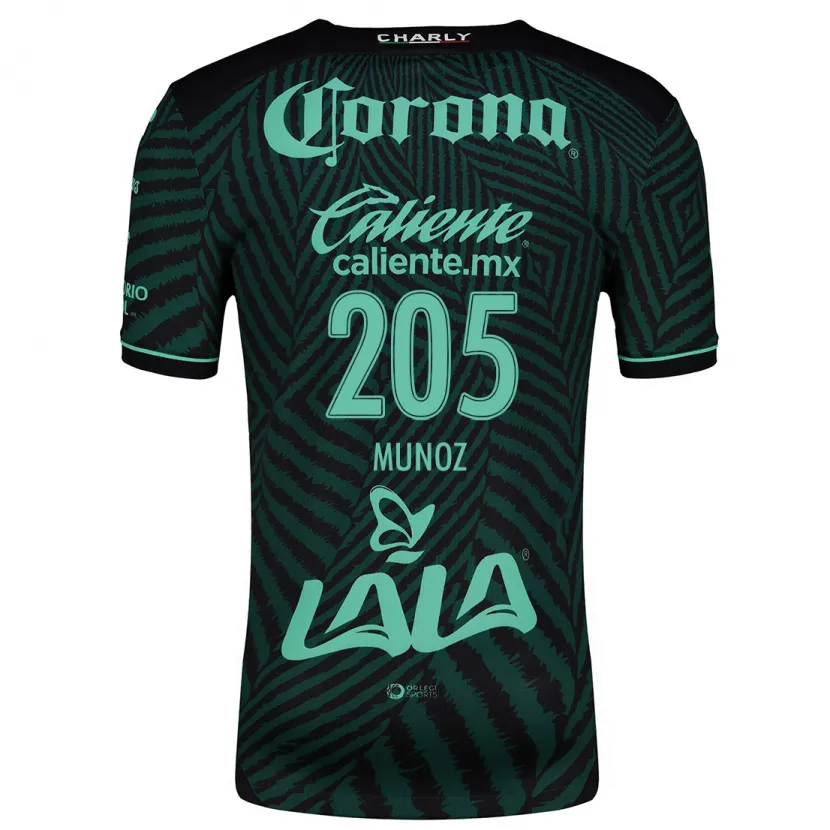 Danxen Niño Camiseta Guillermo Muñoz #205 Verde Negro 2ª Equipación 2024/25 La Camisa