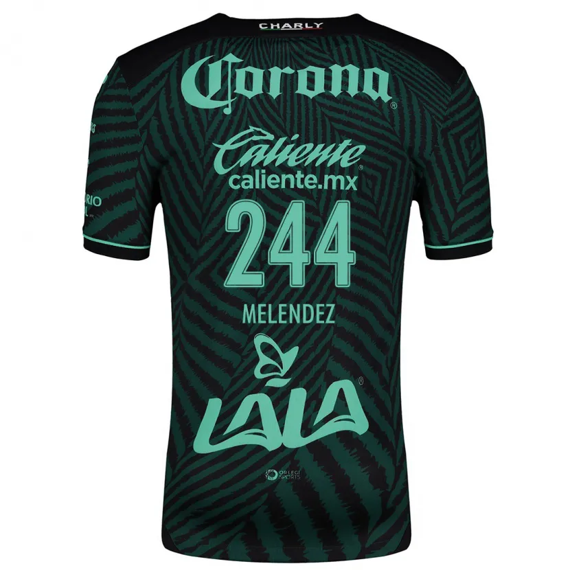 Danxen Niño Camiseta Carlos Meléndez #244 Verde Negro 2ª Equipación 2024/25 La Camisa