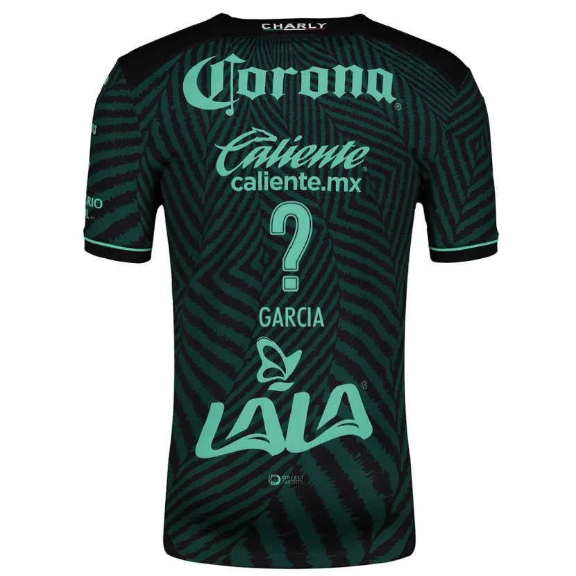 Danxen Niño Camiseta Kevin García #0 Verde Negro 2ª Equipación 2024/25 La Camisa