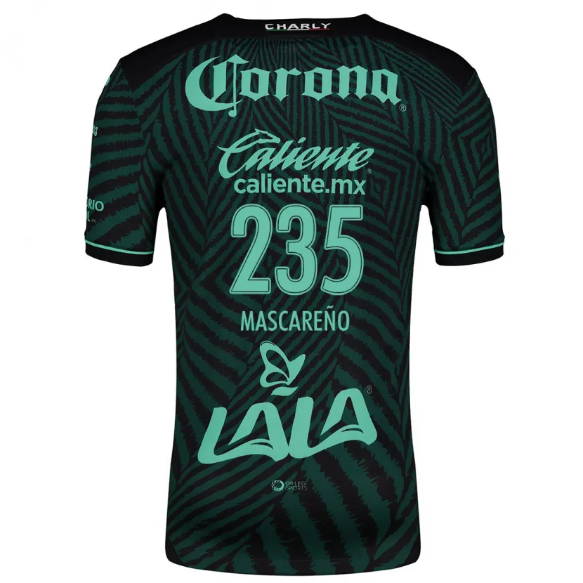 Danxen Niño Camiseta Luis Mascareño #235 Verde Negro 2ª Equipación 2024/25 La Camisa