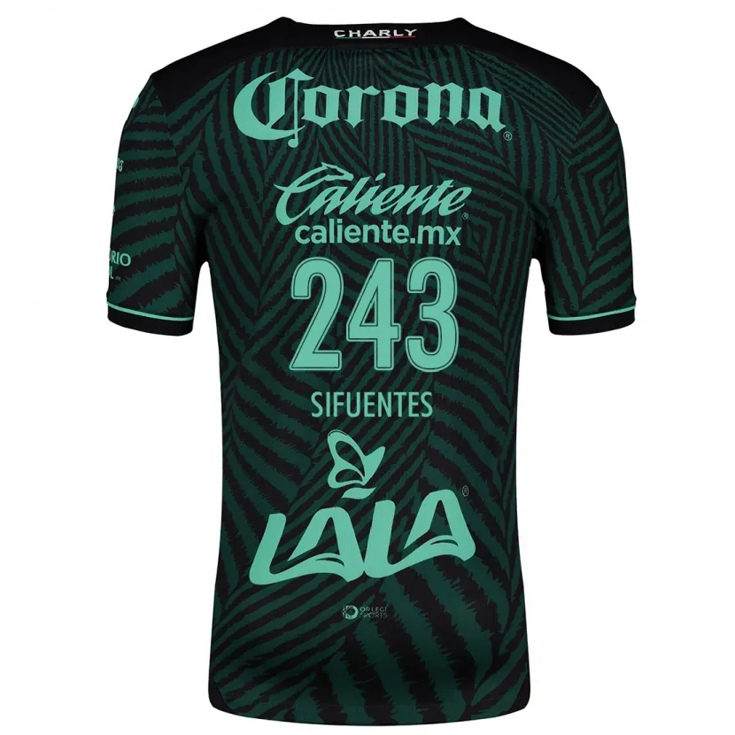 Danxen Niño Camiseta José Sifuentes #243 Verde Negro 2ª Equipación 2024/25 La Camisa