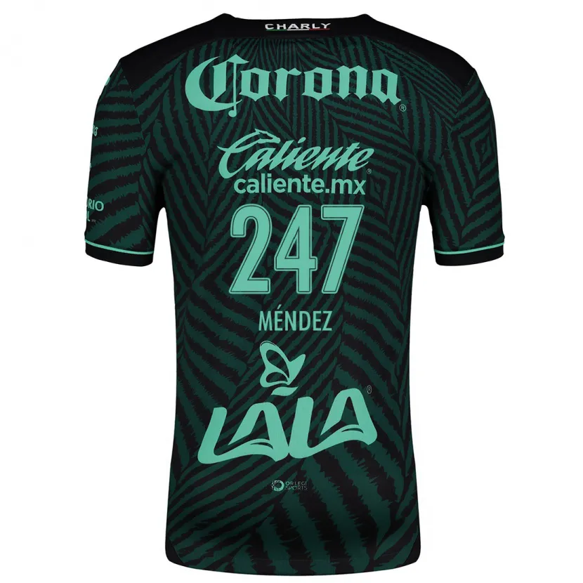 Danxen Niño Camiseta Owen Méndez #247 Verde Negro 2ª Equipación 2024/25 La Camisa