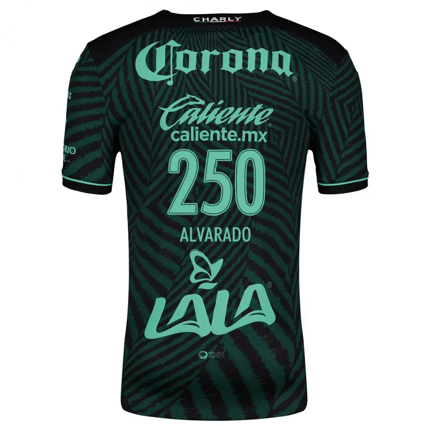 Danxen Niño Camiseta Edwin Alvarado #250 Verde Negro 2ª Equipación 2024/25 La Camisa