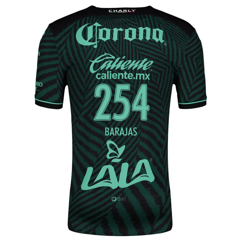 Danxen Niño Camiseta Sergio Barajas #254 Verde Negro 2ª Equipación 2024/25 La Camisa