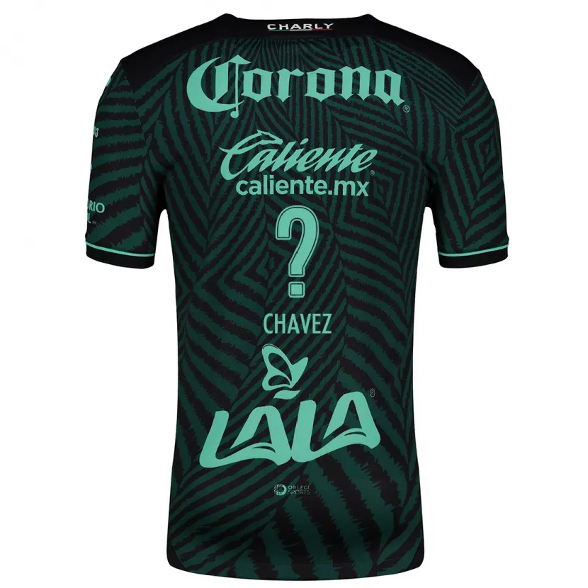 Danxen Niño Camiseta Justin Chavez #0 Verde Negro 2ª Equipación 2024/25 La Camisa