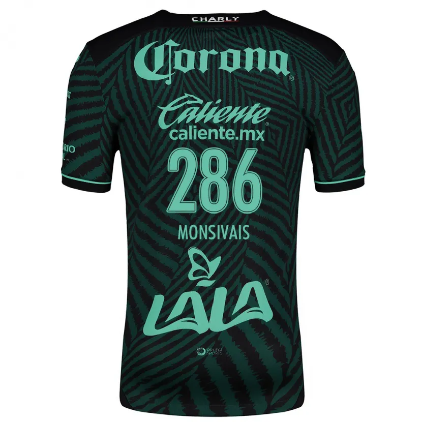 Danxen Niño Camiseta Giovani Monsivais #286 Verde Negro 2ª Equipación 2024/25 La Camisa