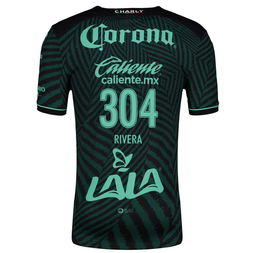 Danxen Niño Camiseta Jorge Rivera #304 Verde Negro 2ª Equipación 2024/25 La Camisa