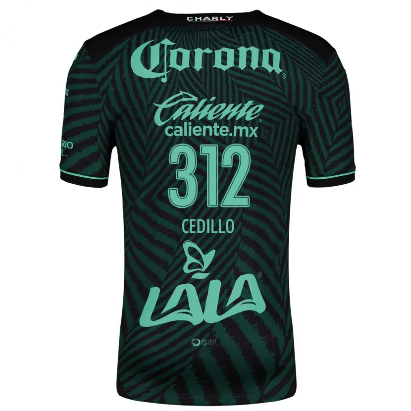 Danxen Niño Camiseta Nelson Cedillo #312 Verde Negro 2ª Equipación 2024/25 La Camisa