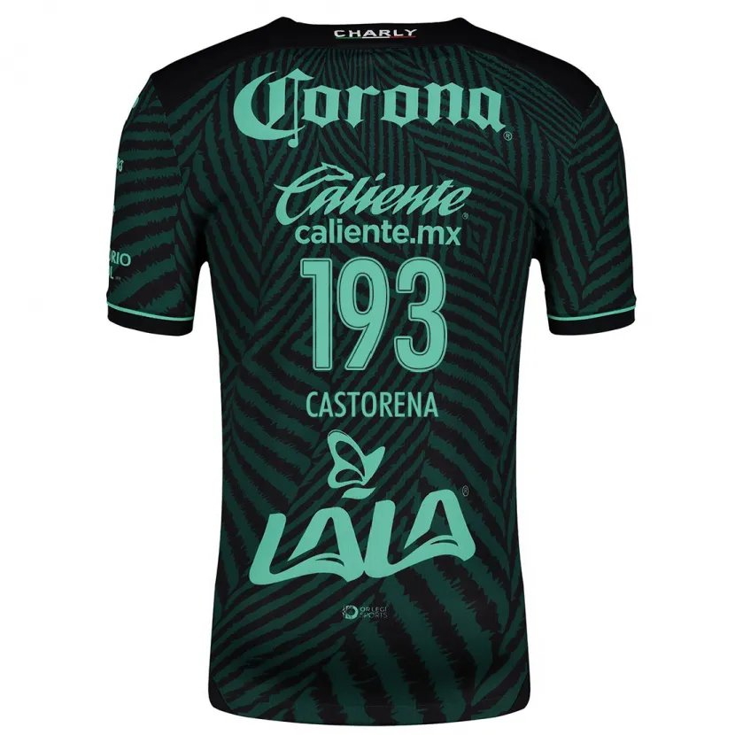 Danxen Niño Camiseta Damián Castorena #193 Verde Negro 2ª Equipación 2024/25 La Camisa