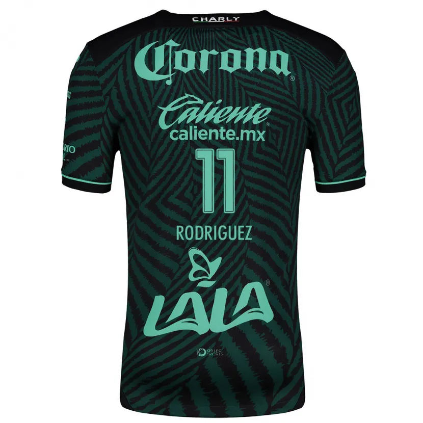 Danxen Niño Camiseta Cynthia Rodríguez #11 Verde Negro 2ª Equipación 2024/25 La Camisa