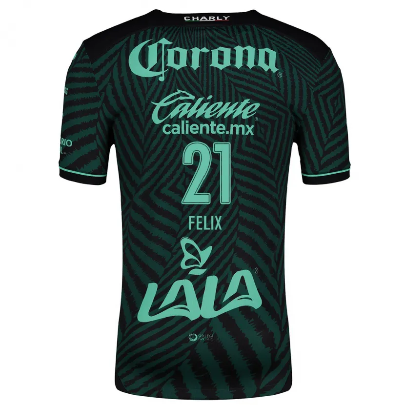 Danxen Niño Camiseta Judith Félix #21 Verde Negro 2ª Equipación 2024/25 La Camisa