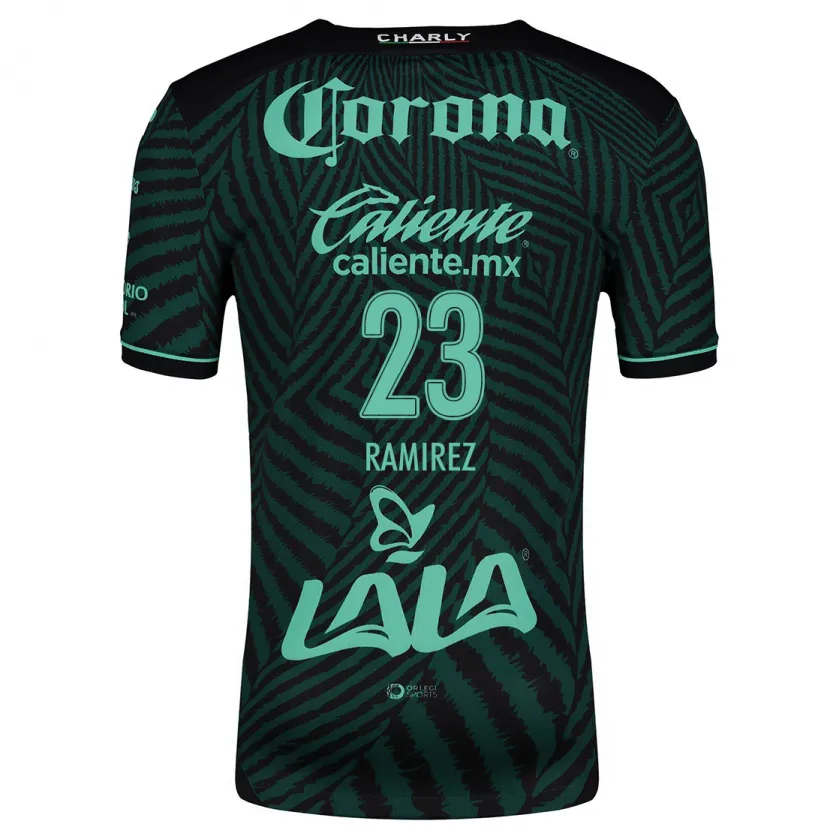 Danxen Niño Camiseta Alexxandra Ramírez #23 Verde Negro 2ª Equipación 2024/25 La Camisa