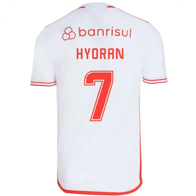 Danxen Niño Camiseta Hyoran #7 Blanco Rojo 2ª Equipación 2024/25 La Camisa