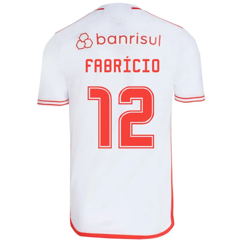 Danxen Niño Camiseta Fabrício #12 Blanco Rojo 2ª Equipación 2024/25 La Camisa