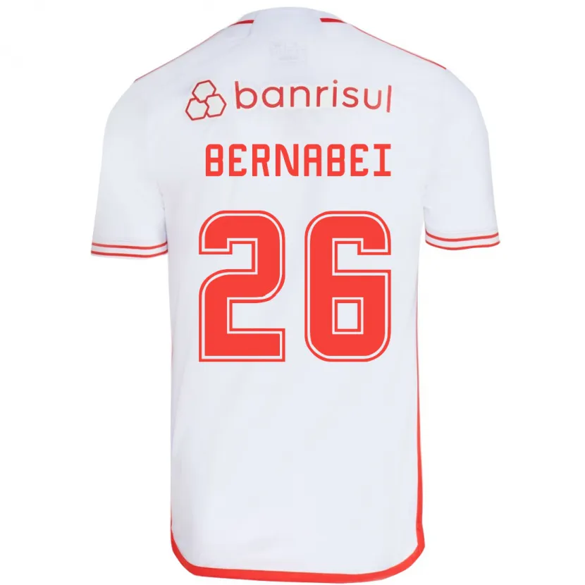 Danxen Niño Camiseta Alexandro Bernabéi #26 Blanco Rojo 2ª Equipación 2024/25 La Camisa