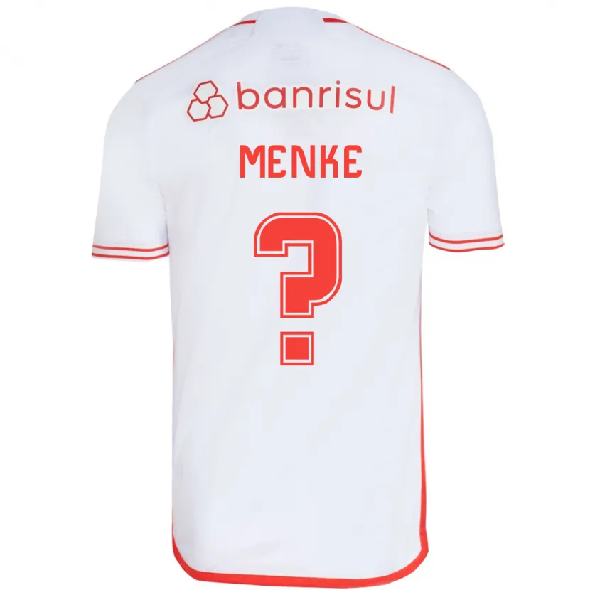 Danxen Niño Camiseta Henrique Menke #0 Blanco Rojo 2ª Equipación 2024/25 La Camisa