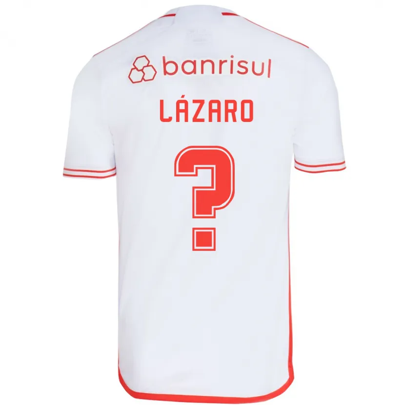 Danxen Niño Camiseta Lázaro #0 Blanco Rojo 2ª Equipación 2024/25 La Camisa