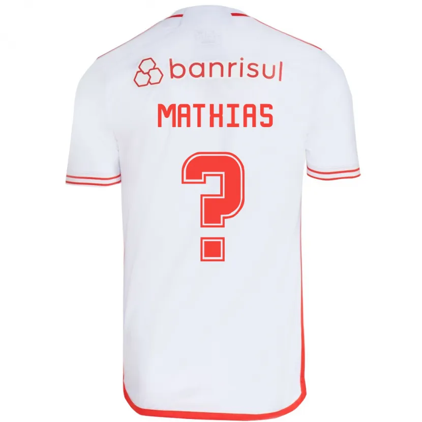 Danxen Niño Camiseta Ricardo Mathias #0 Blanco Rojo 2ª Equipación 2024/25 La Camisa