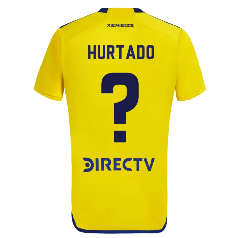 Danxen Niño Camiseta Jan Hurtado #0 Amarillo Azul 2ª Equipación 2024/25 La Camisa