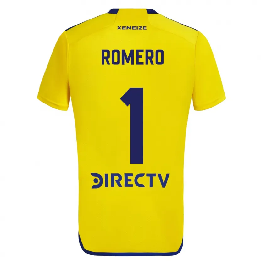 Danxen Niño Camiseta Sergio Romero #1 Amarillo Azul 2ª Equipación 2024/25 La Camisa