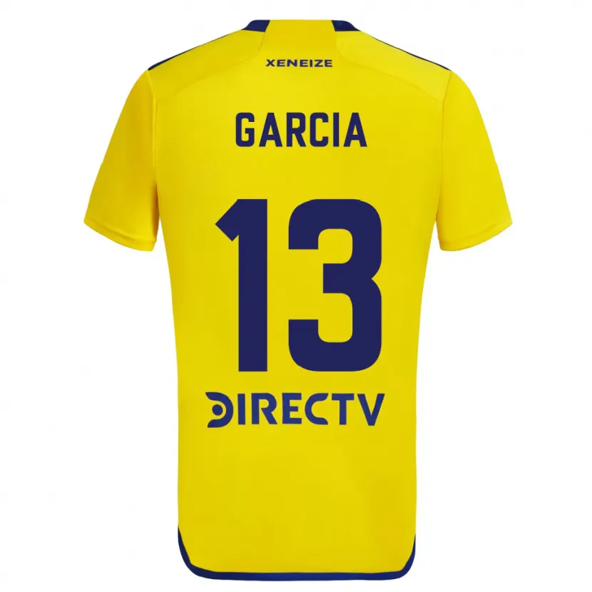 Danxen Niño Camiseta Javier García #13 Amarillo Azul 2ª Equipación 2024/25 La Camisa