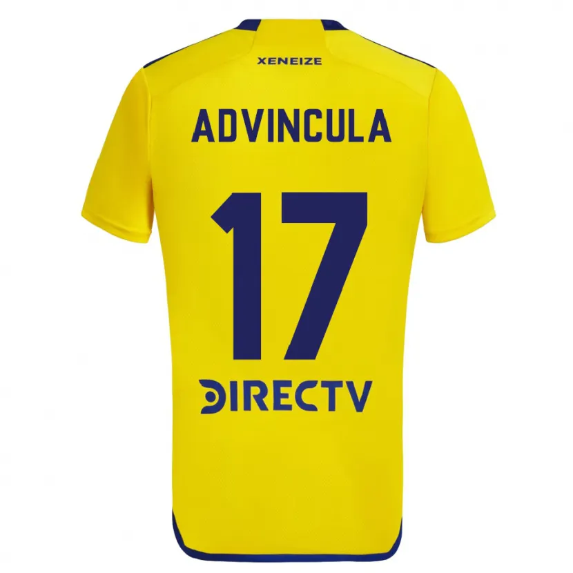 Danxen Niño Camiseta Luis Advíncula #17 Amarillo Azul 2ª Equipación 2024/25 La Camisa