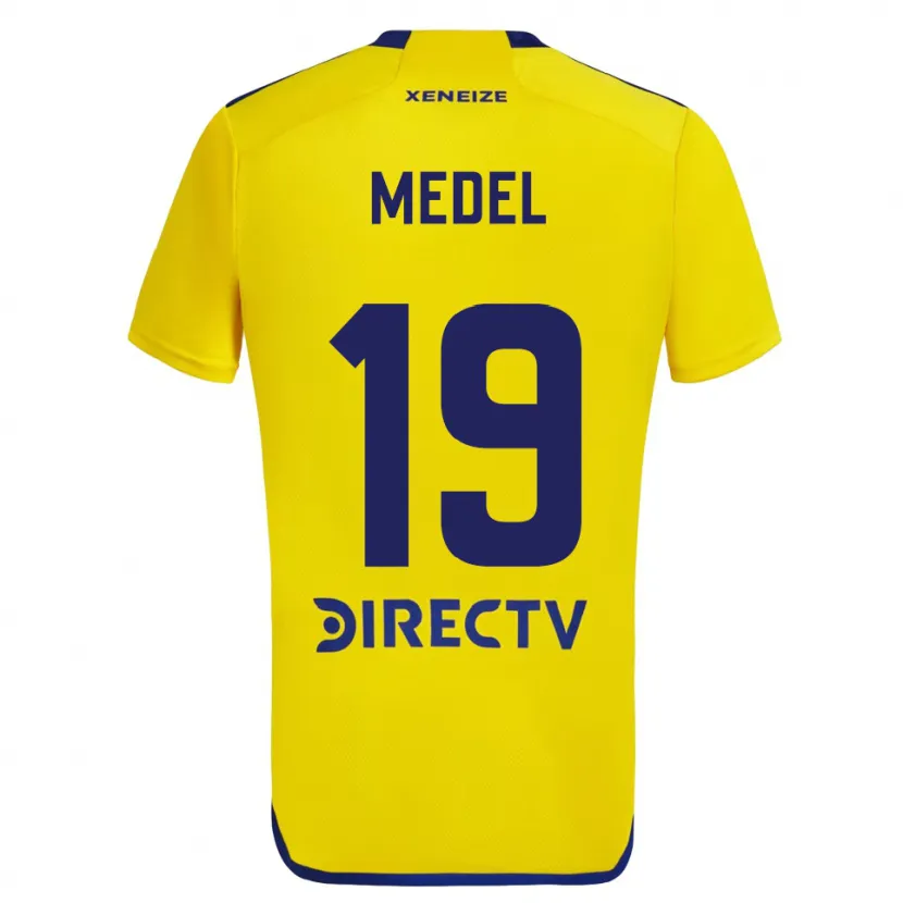 Danxen Niño Camiseta Gary Medel #19 Amarillo Azul 2ª Equipación 2024/25 La Camisa