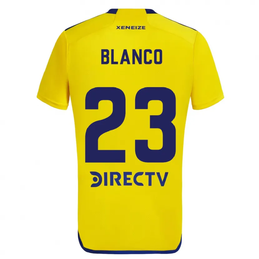 Danxen Niño Camiseta Lautaro Blanco #23 Amarillo Azul 2ª Equipación 2024/25 La Camisa