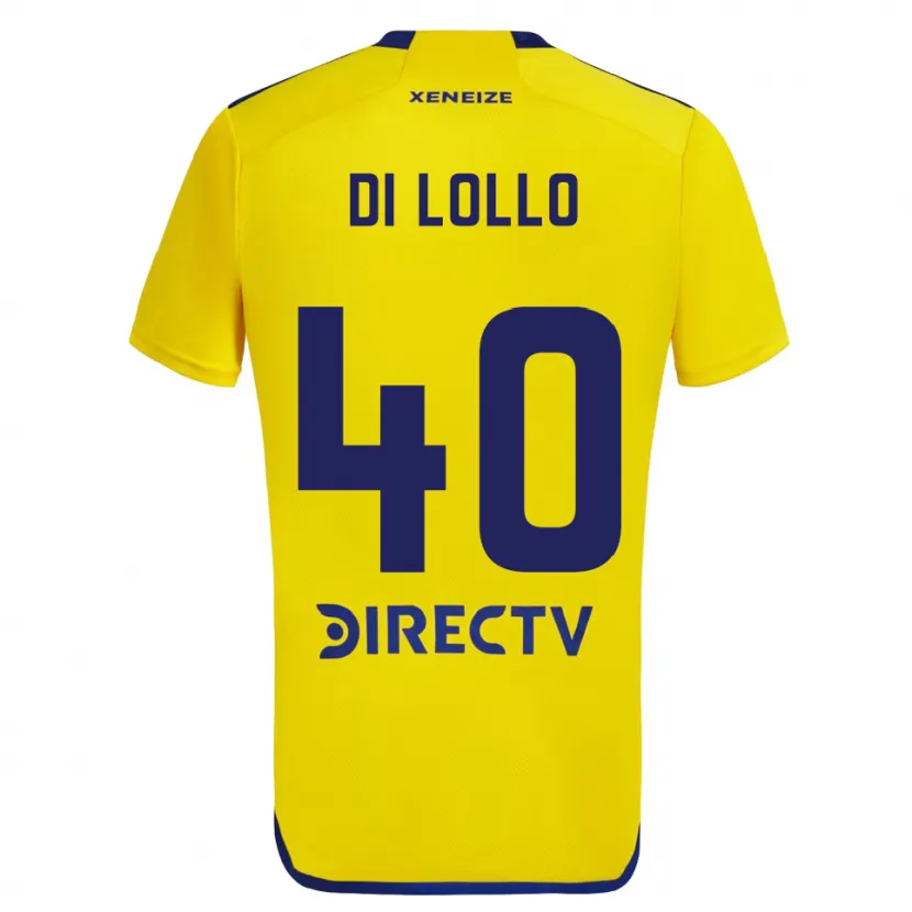 Danxen Niño Camiseta Lautaro Di Lollo #40 Amarillo Azul 2ª Equipación 2024/25 La Camisa