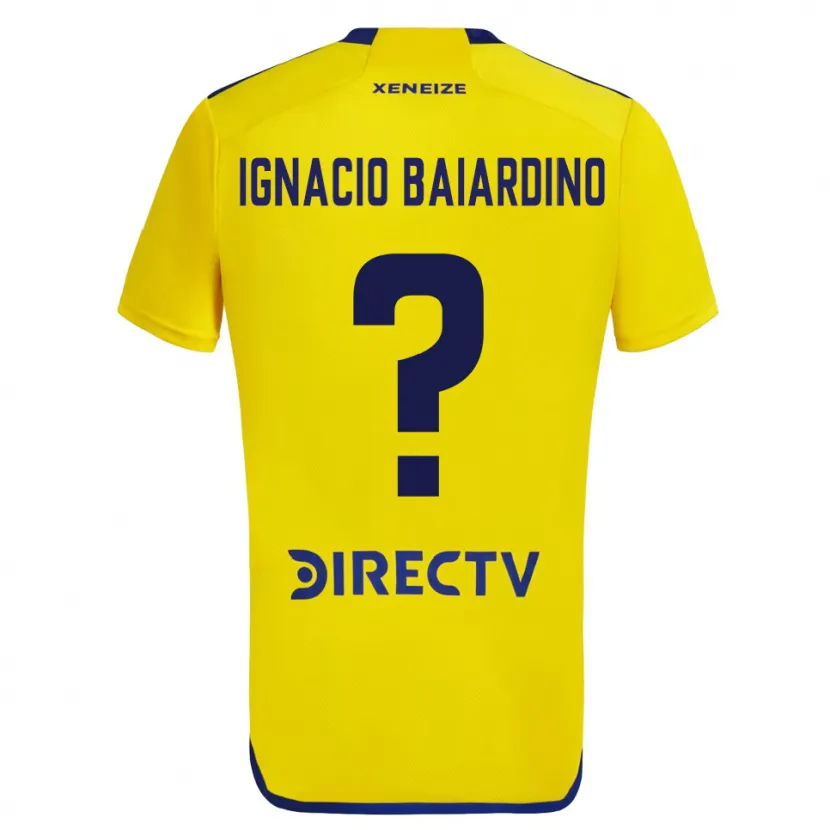 Danxen Niño Camiseta Juan Ignacio Baiardino #0 Amarillo Azul 2ª Equipación 2024/25 La Camisa