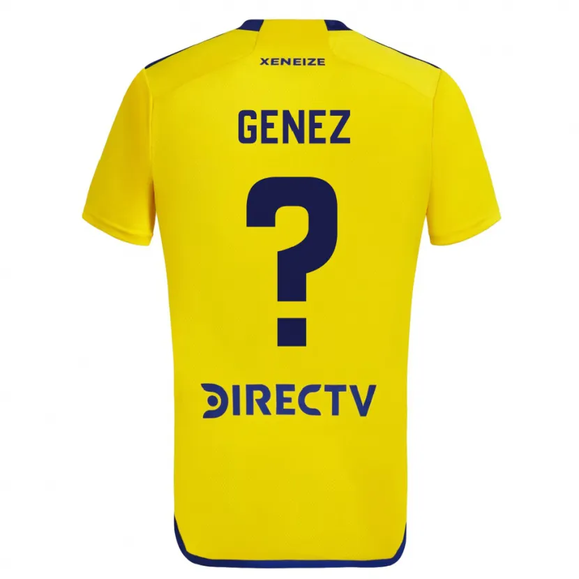 Danxen Niño Camiseta Nahuel Genez #0 Amarillo Azul 2ª Equipación 2024/25 La Camisa