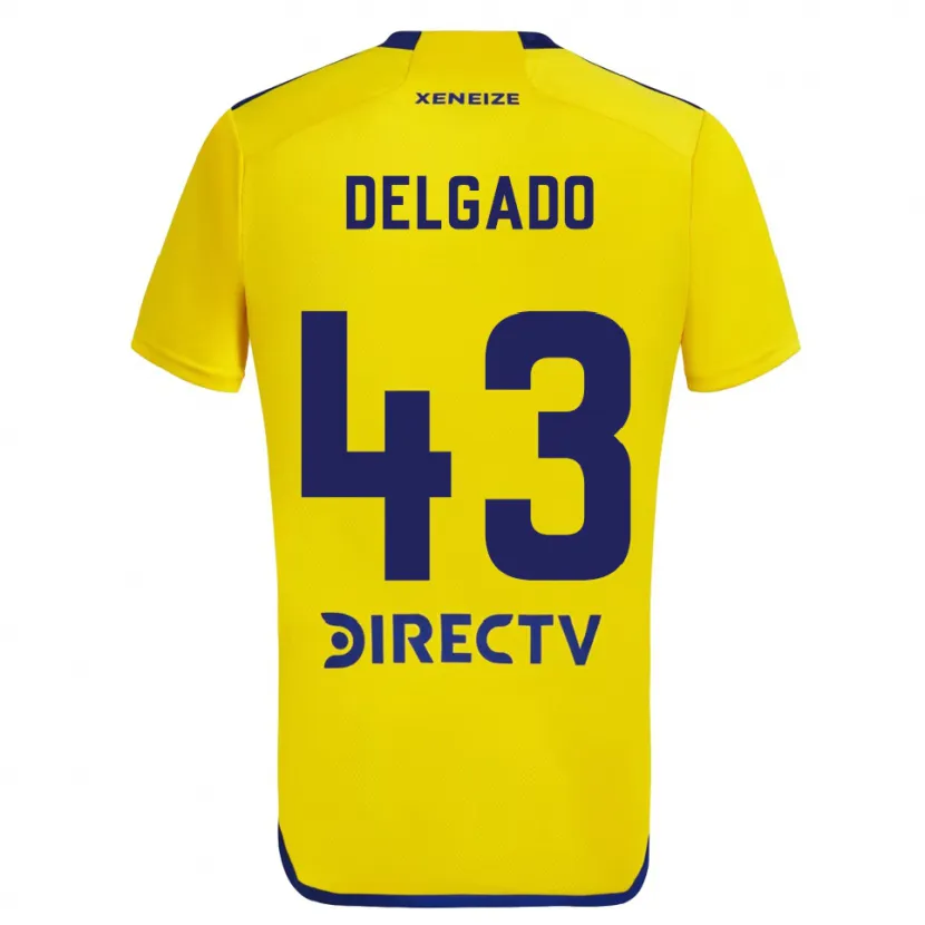 Danxen Niño Camiseta Milton Delgado #43 Amarillo Azul 2ª Equipación 2024/25 La Camisa