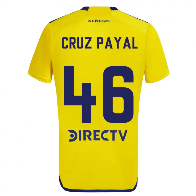 Danxen Niño Camiseta Juan Cruz Payal #46 Amarillo Azul 2ª Equipación 2024/25 La Camisa