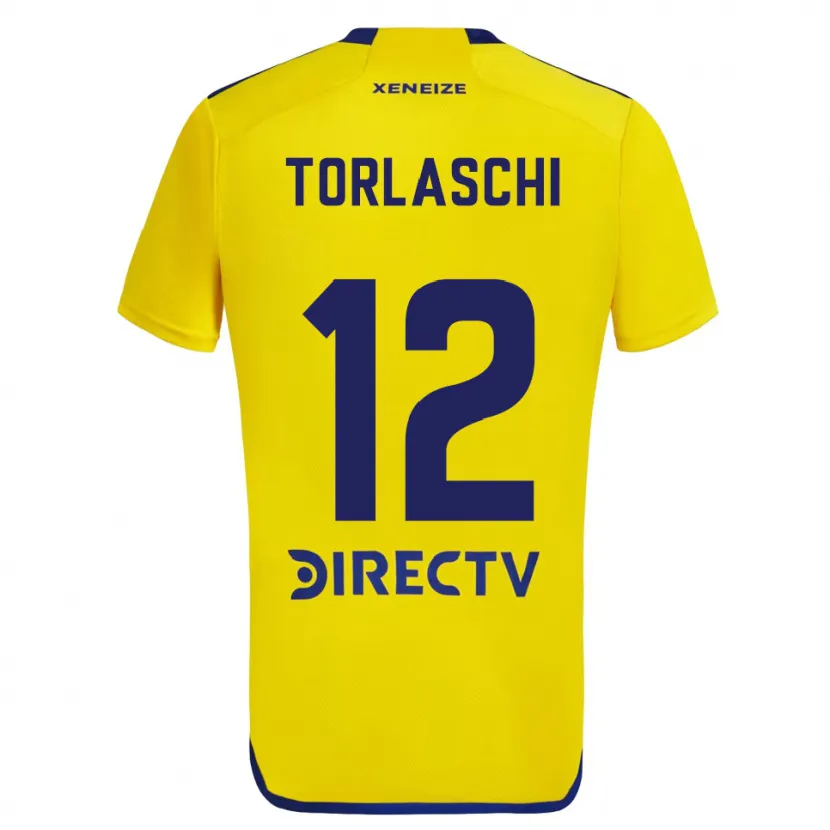 Danxen Niño Camiseta Lucas Torlaschi #12 Amarillo Azul 2ª Equipación 2024/25 La Camisa