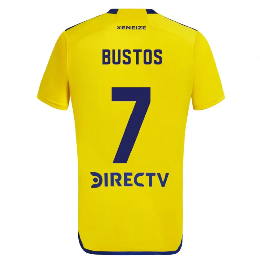 Danxen Niño Camiseta Tomás Bustos #7 Amarillo Azul 2ª Equipación 2024/25 La Camisa