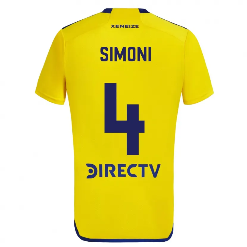 Danxen Niño Camiseta Tiago Simoni #4 Amarillo Azul 2ª Equipación 2024/25 La Camisa