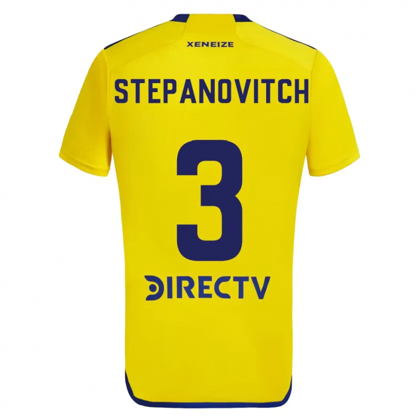 Danxen Niño Camiseta Nicolás Stepanovitch #3 Amarillo Azul 2ª Equipación 2024/25 La Camisa