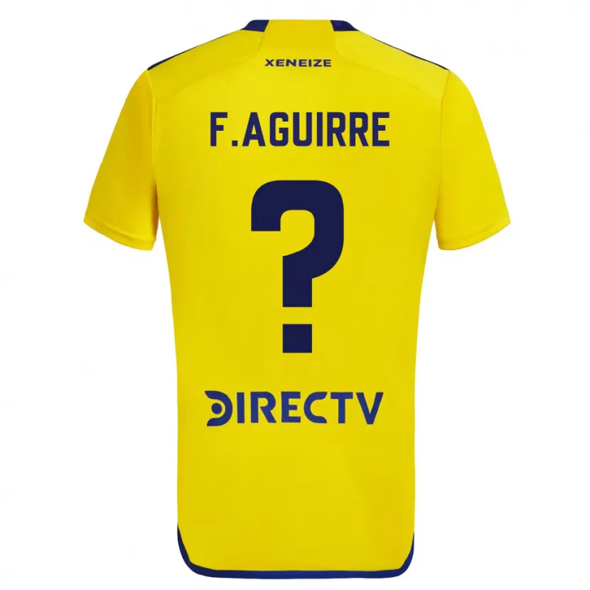 Danxen Niño Camiseta Federico Aguirre #0 Amarillo Azul 2ª Equipación 2024/25 La Camisa